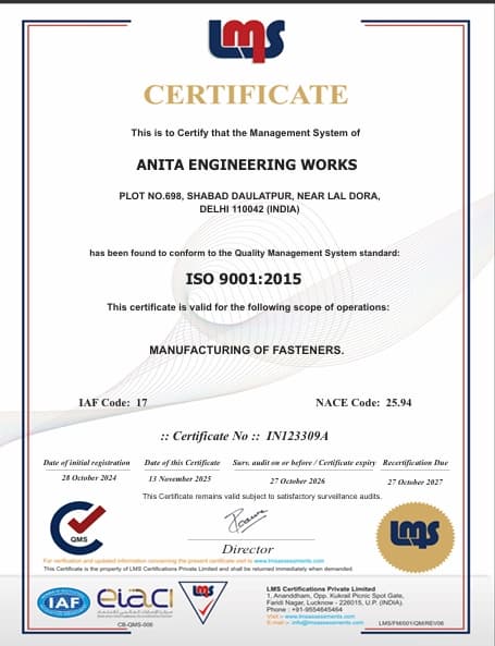 ISO 9001 Certificate